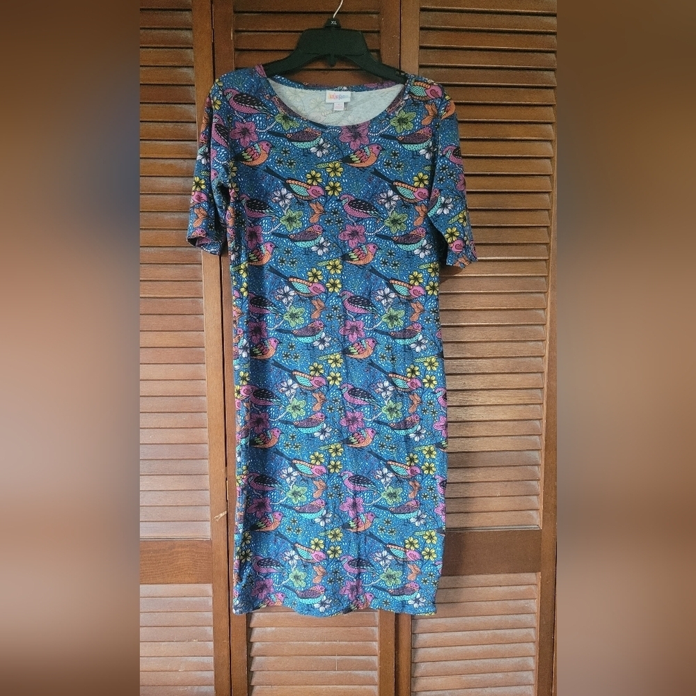 LuLaRoe Multicolor Patterned Dress - Picture 3 of 9